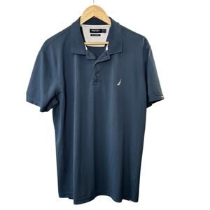 Nautica A Bit TRIMMER Blue Short Sleeve Polo Shirt Men's Size XL
